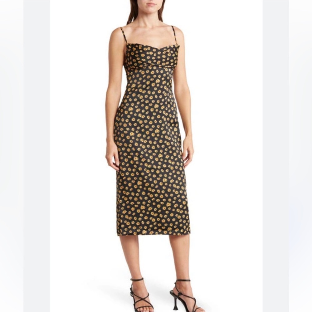 WEWOREWHAT NWOT Cowl Satin Charmeuse Midi Slipdress (10)